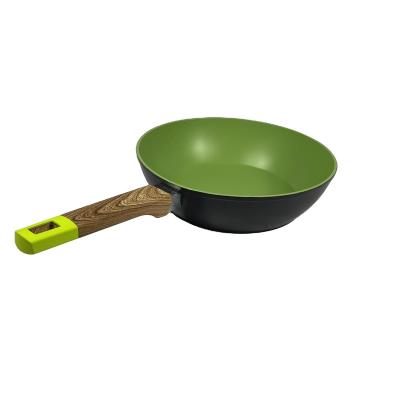 China Hebei Litie Fashion Green Color 28cm Non Stick Stocked Stove for sale