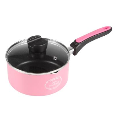 China 16cm Sustainable Pressed Milk Aluminum Nonstick Coating Pot for sale