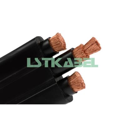 China Industry 3x95mm Flat Flat Cable Hoist And Conveyors Cable With Cut Grooves for sale