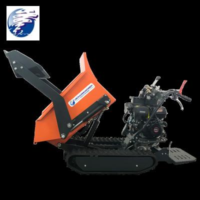 China Building Material Shops TD500HL 500Kg Load Capacity Gasoline Engine Powered Small Track Dumper for sale