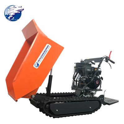 China Farm Machinery Crawler Gasoline Engine Automatic Loading Unloading Dumper for Farms etc for sale