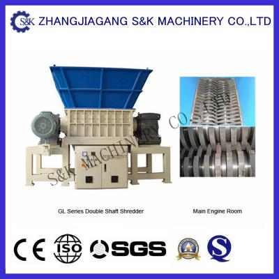 China Two Shaft Recycling Buliding Timber Wood Crusher Machine , Wood Shredder Machine for sale