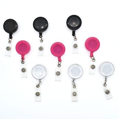 China Retractable Office School Ski Pass ID Card Badge Holder Reel Pull Master Name Tag Card Holders Recoil Reels for sale