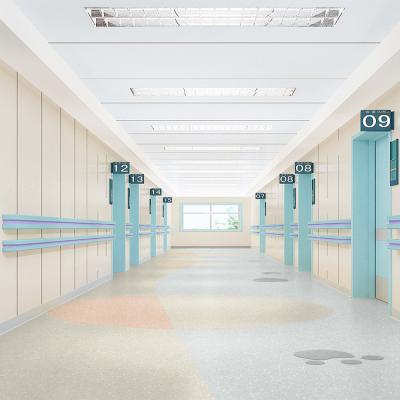 China Airport Wear Resistant Non Slip Hospital Factory Price Homogeneous PVC Vinyl Flooring for sale