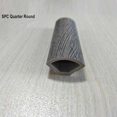 China Raincoat ; Factory Sale Fireproof SPC Quarter Round 1/4 PVC Skirting Flooring Accessories for sale