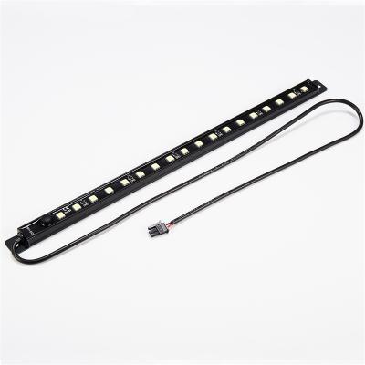 China Modern Popular Black Aluminum Housing Led Hard Strip 600mm White/Amber Colors Light Bar 12V 24V For Outdoor Camping for sale