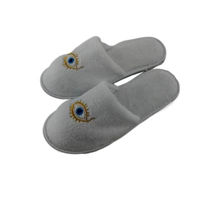 China Wholesale Five Star Breathable Coral Fleece Comfortable Non-slip Disposable Slippers Personalized White Velvet Hotel Indoor Slipper for sale