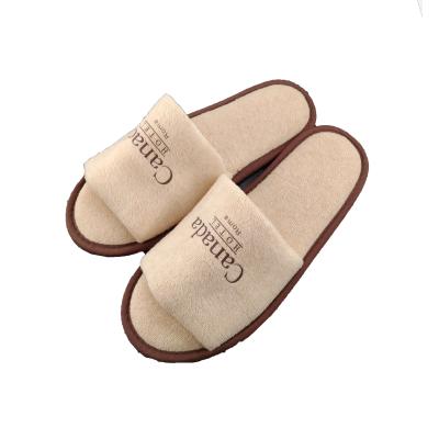 China TRP OEM Disposable Hotel Slippers Slipper Low Price White Hotel Terry Fabric Bathroom Slippers for sale