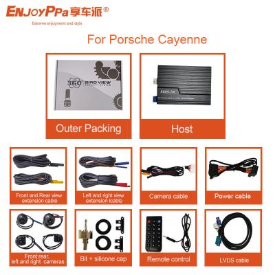 China Lcd Screen Aftermarket 360 Camera System For Porsche Cayenne Bird View for sale