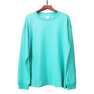 China Custom 100% Custom Logo Dropped Shoulder Cotton Long Sleeve Breathable Oversized T-Shirts Unisex T-Shirt for sale