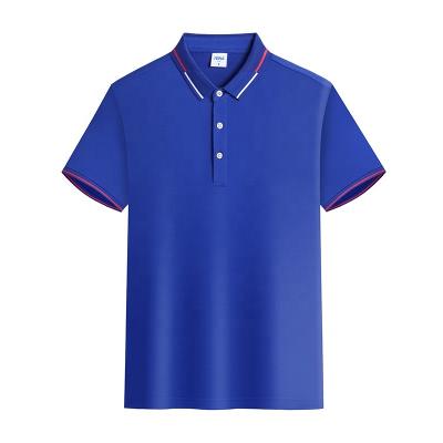 China Wholesale Collar T-shirts Breathable Block Stripe Color Logo Custom Men's Polo Shirts Embroidery Turn-Down T-Shirt for sale