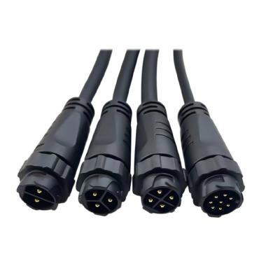 China Self Locking Nylon Male Female Cable Connectors Waterproof For Floodlight Line Light for sale