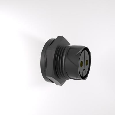 China Zelfvergrendelend 400V waterdicht paneelconnector P20-2/3 Core Front Mounted Female Pin Te koop