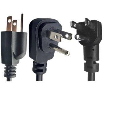 China UL Standard Black Power Plug Conexão de cabo de alimentação Diâmetro de pin de 4,8 mm à venda