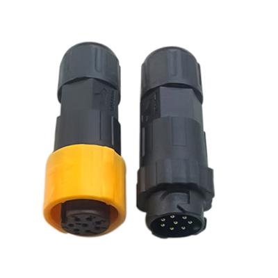 China Sealed Circular Power Cable Connector Waterproof Self Locking Butt Type Connection for sale