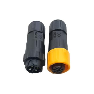 China Male Female Waterproof Circular Connector 500V IP67 Self Locking Wire Connector for sale