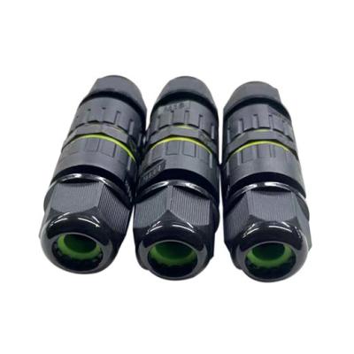 China IP67 waterdichte cirkelvormige connector met PA6 nylon materiaal en vergulde messing Te koop