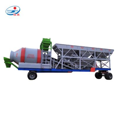 China YHZS25 Construction Projects Mobile Easy To Use Concrete Batching Mixing Plant With JS500 Capacity 25m3/h for sale