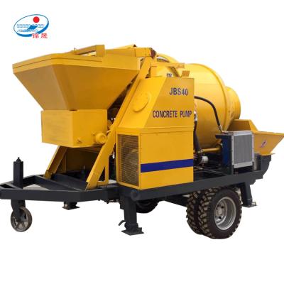 China Building Industry Industrial Mobile Cement Concrete Concrete Mixer With Pump for sale