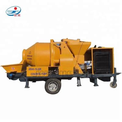 China Medium or Large Scale Mobile Portable Electric Cement Trailer Construction Concrete Mixer with Pump for Sale India for sale