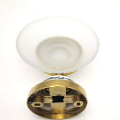 China Wholesale Metal Gold Wall Mounted Ceramic Soap Dish Eco - Friendly for sale