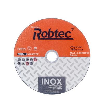 China Robtec Aluminum Abrasive Tools 7 Inch Cutting Wheels 180x1.6x22.2mm - High Quality Metal & Stainless Steel Cutting Discs for sale