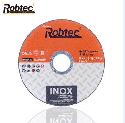 China Robtec 2018 popular stainless steel cut off disc, extra-thin disc, China cutting abrasive disc, best quality MPA EN12413 for sale