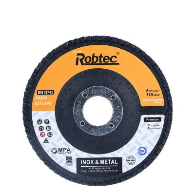 China For metal polishing & INOX Robtec 40 Grit Zirconia Inox Flap Disc for sale