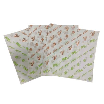 China Customized Logo and Size Pizza Wrapping Paper Grocery Food Wrapping Wrap Hamburger Greaseproof Printed Waterproof Custom Printed Wrapping Paper for sale