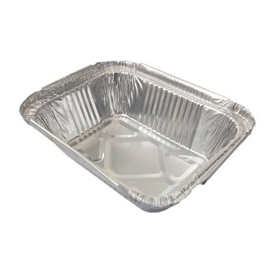 China Eco-friendly Food Grade Rectangular Airplane Manufacturer China Large Rectangular Aluminum Foil Containers For Food Bakery Storage Price for sale