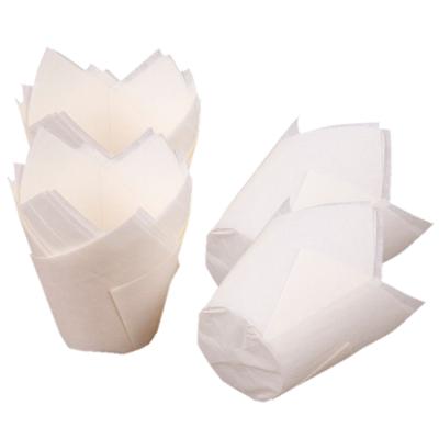 China Food Grade Leakproof Paper Cupcake Muffin Shape Tulip Disposable Customized Baking Cups for sale