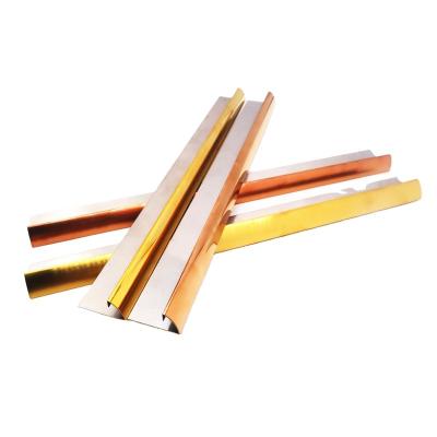 China Foshan Modern Ceramic Tile Trim Glossy Stainless Steel Border Edge Wall Curved Junction Panel For Home Decor for sale