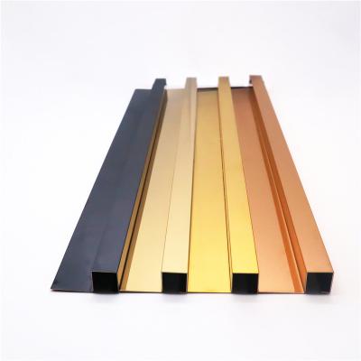 China Modern Stainless Steel Tile Edging Profiles Wall Building Edges Decoration L Shape Stainless Steel Edge Metal Tile Trim For Furniture for sale