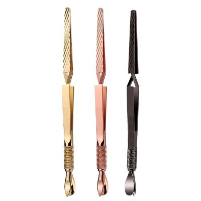 China Comfortable Handle Multifunctional Manicure Tools Form Clip Styling Forceps Nail Tool Stainless Steel Nail Tweezers for sale