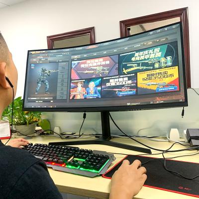 China Factory Customization 1Ms VA Panel 99% Curved sRGB R1500 4K 144Hz Curved Monitor 144Hz Gaming Monitor for sale