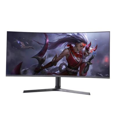 China Customized Curved Logo 2K Widescreen Monitor Curved Gaming Monitor 34Inch 165Hz Desktop Monitor With Built In Speaker for sale