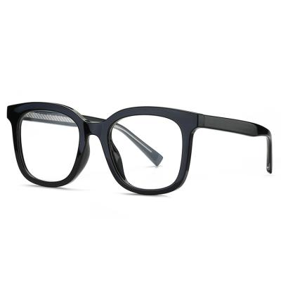 China Fashionable blue light flat big frame glasses euramerican personality men and women myopia proof TR90 fashion big frame glass frame for sale