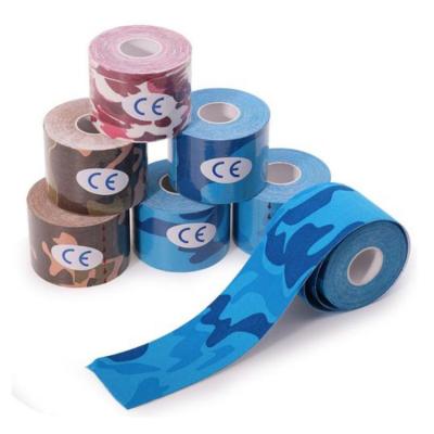 China Breathable Accept Customized Kinesiology Tape Elastic Therapeutic Sports Tape For Muscle Grommet And Joint Support for sale