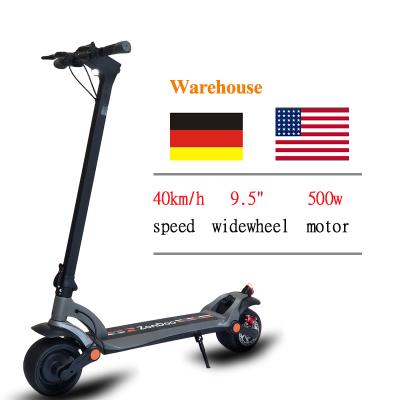 China USA Unisex Warehouse Pro Wide Wheel Electric Scooter 48V 500W Foldable Fat Tire Adults Kick Electric E-scooter Wheel Dropshipping for sale