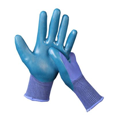 China Factory Special Non-slip Protective Gloves Wear Resistant Latex Dipped Embossed Gloves for sale