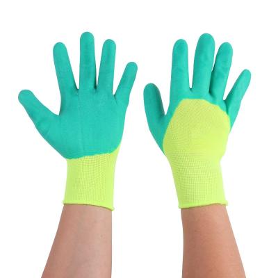 China Non Slip Insurance Wearing Light Duty Work Protective Hanging Rubber Gloves Non Slip Latex Dipped Gloves for sale