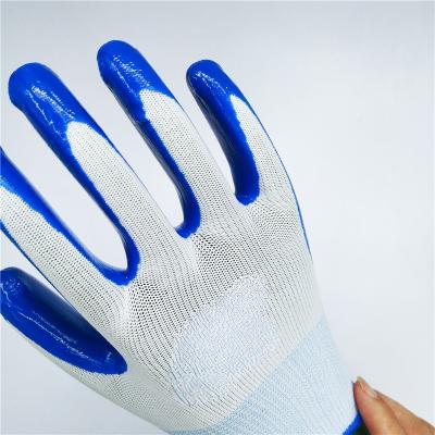 China Manufacturing Safe Wear Resistant Slip Breathable Protective Latex Non Dipped Safety Gloves for sale