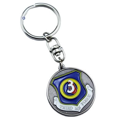 China Promotion Gift Metal Aviation Commemorative Keychain Custom zinc alloy paint Key Celebration Commemorative prize key chain for sale