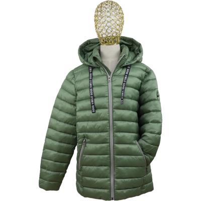 China Quilted Jacket Winter White Goose Down Jackets Kids With Reflective Hoodie Girls Down Coats Stripper Jacket for sale