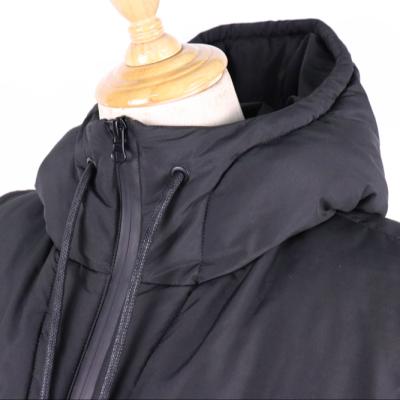 China Casual Wholesale Design Stitched Collar Stripper Collar Pullover With Adjustable Hood Front Zip Closure for sale