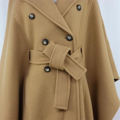 China Customized QUICK DRY khaki wool women down sleeveless jacket with button pocket with with belt for sale