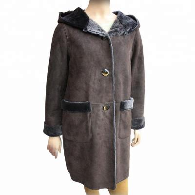 China Genuine Lambskin Genuine Leather Women's Fur Coats Long Winter Wholesale for sale