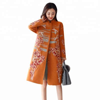 China New Fit Top Model Viable And Hood Sale Rocket Wool Blend Coat Women for sale