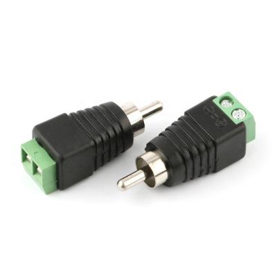 China Terminal solder-free transmission rca male TB connector adapter plug-and-play power/damp-proof/flame-retardant/quick plug for sale