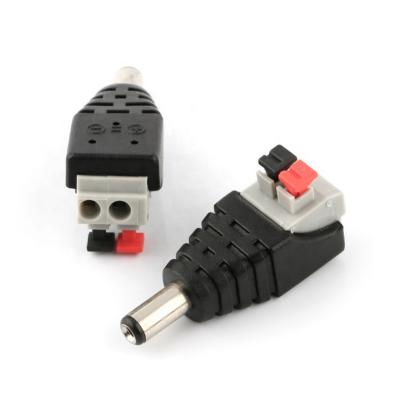 China Plug & Play Type/Dampproof/Flame Retardant/Quick DC Female Transmission 2.1*5.5mm Push Type Terminal Block Adapter for sale